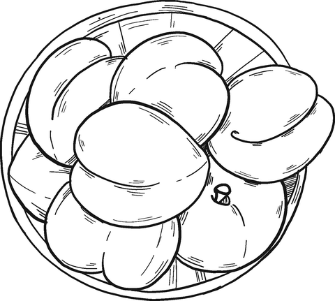 Peaches On A Plate Coloring Page